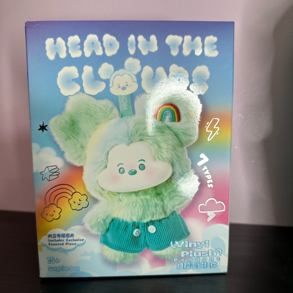 Miniso Disney Mickey Head In Clouds Vinyl Plush Pendant Blind Box - Picture 2 of 14